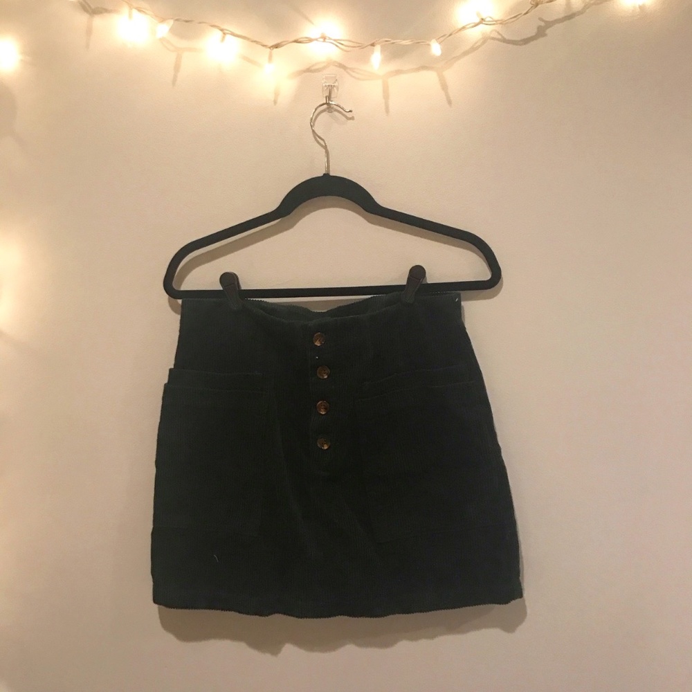 Green Corded Skirt